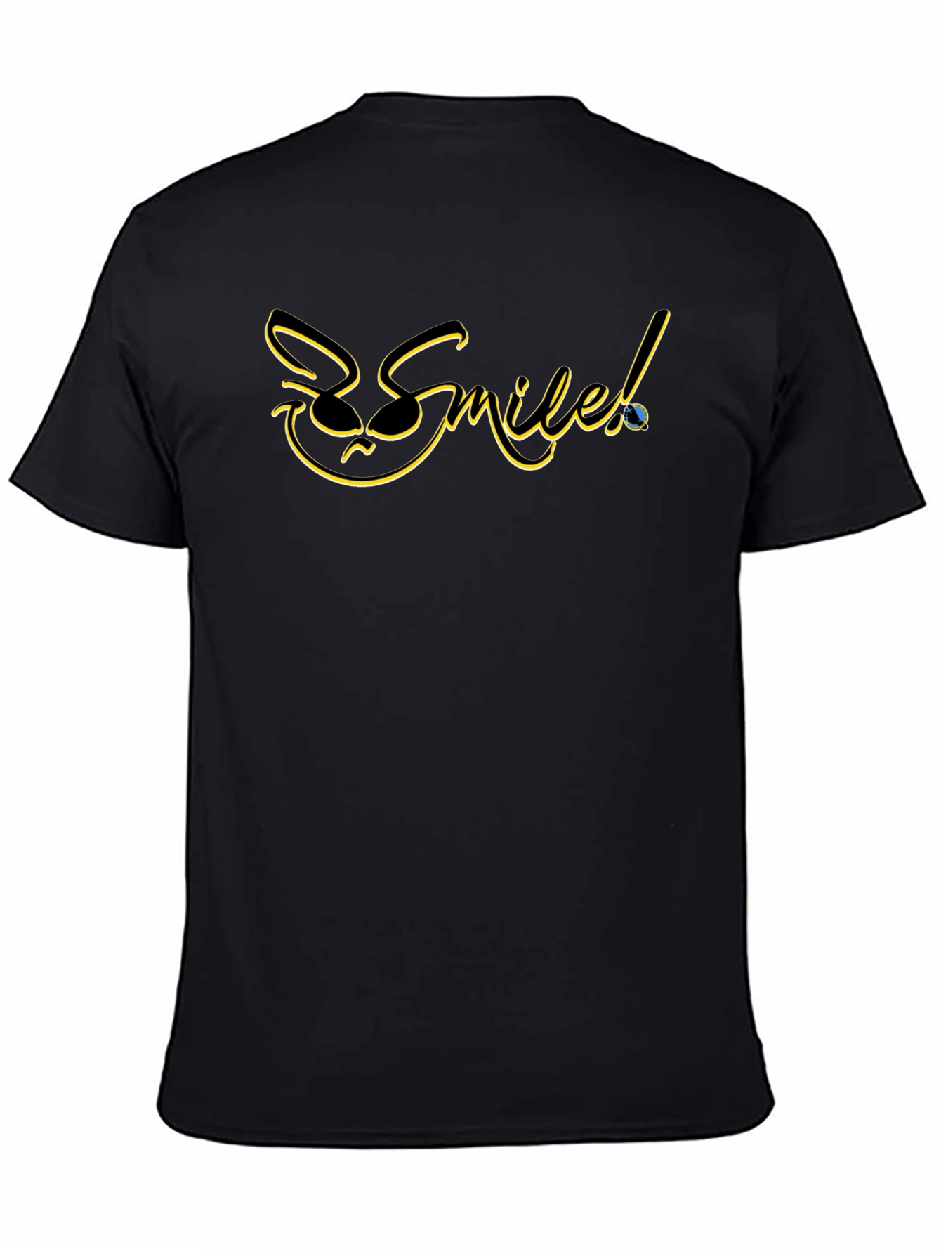 Be Smileed Black Graphic Tee