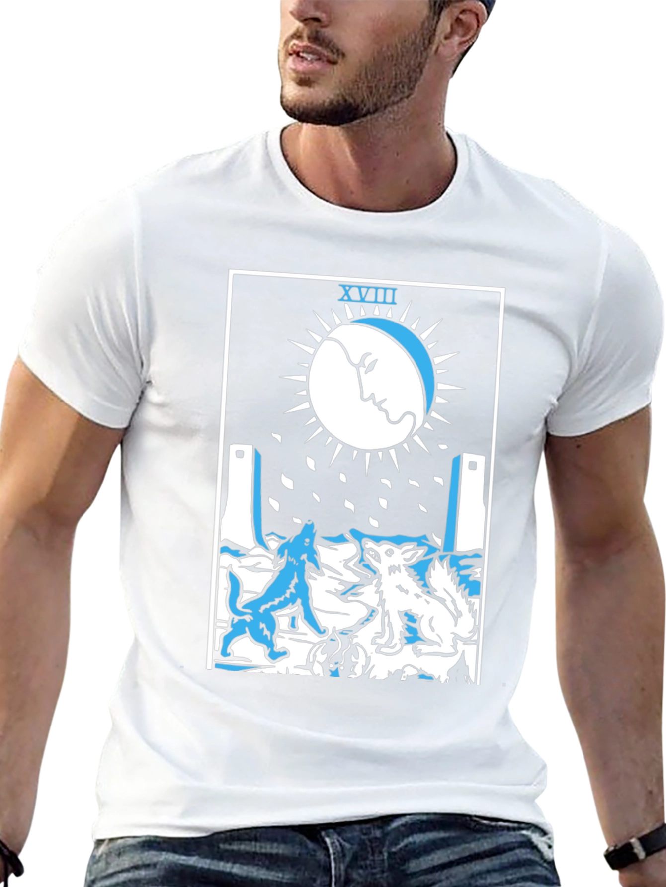 The Moon Tarot Card Graphic T-Shirt