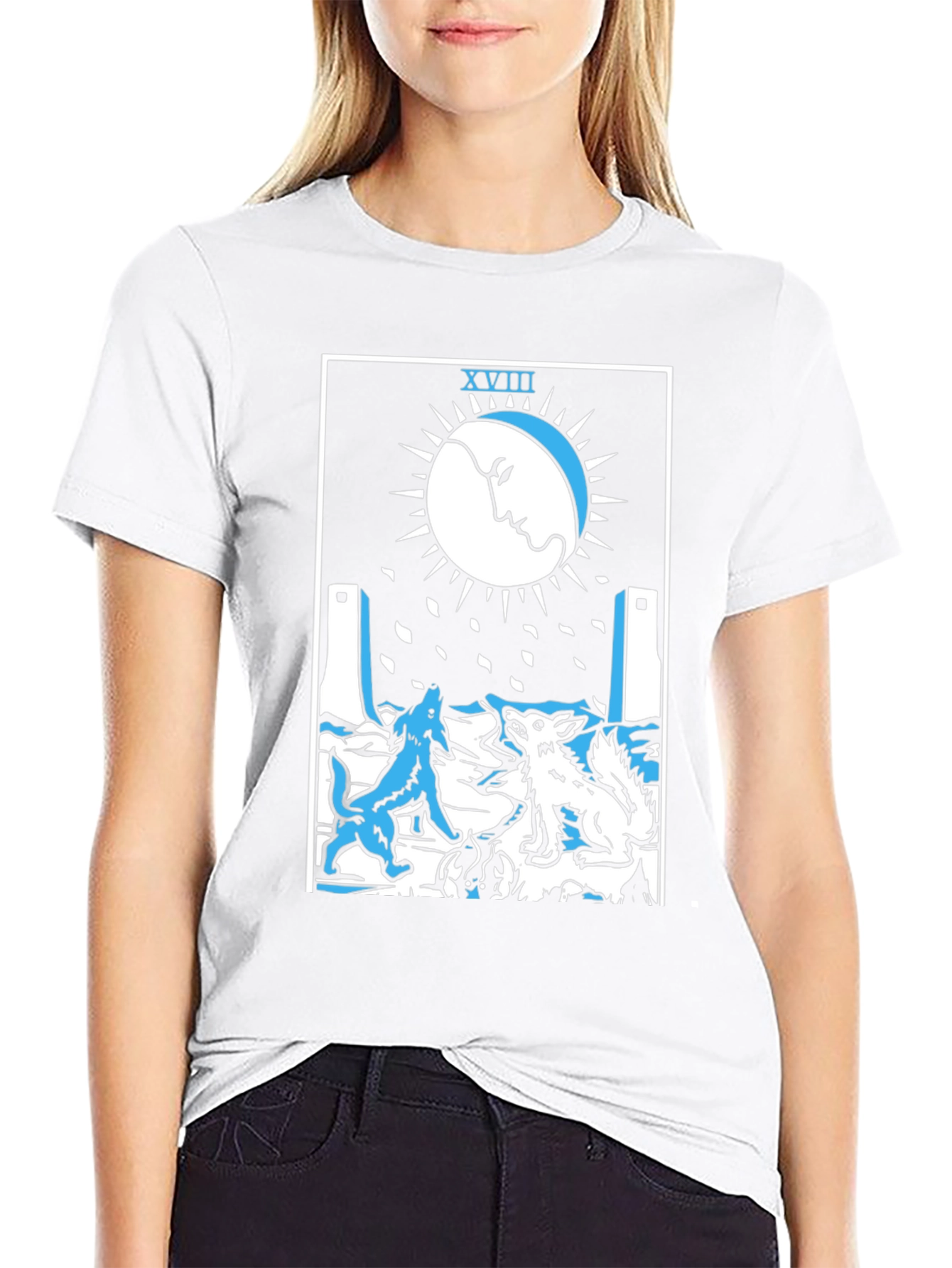 The Moon Tarot Card Graphic T-Shirt