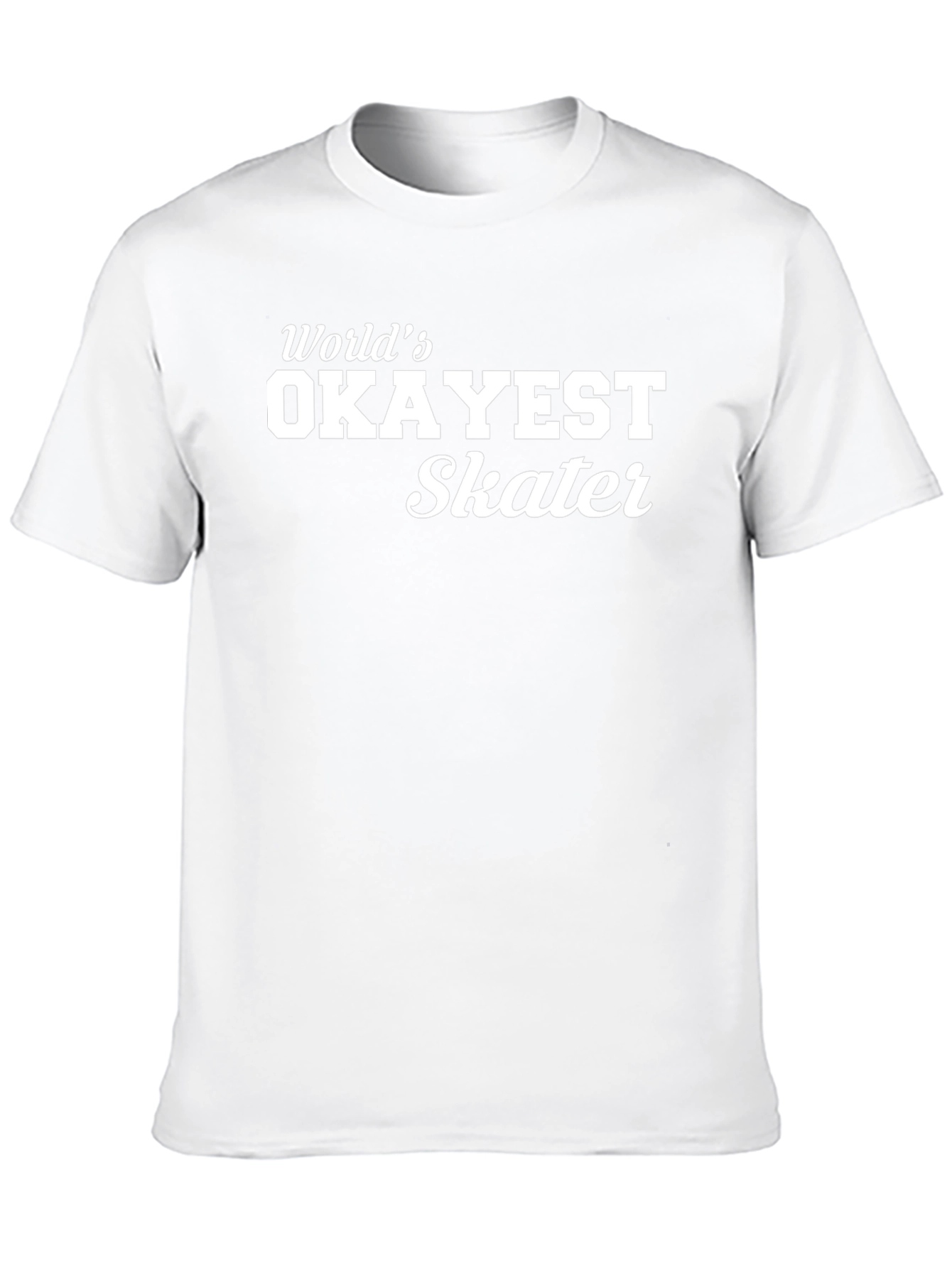 Worlds Okayest Skater Black T-Shirt