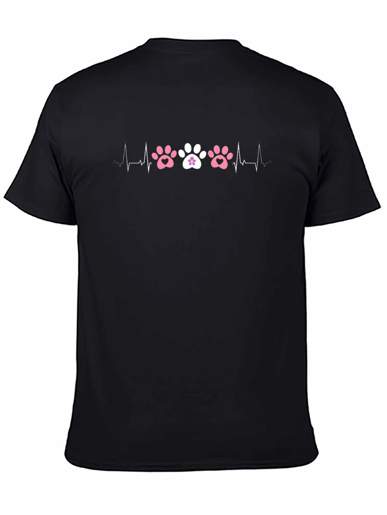 Paw Print Heartbeat T-Shirt - Pet Lover Tee