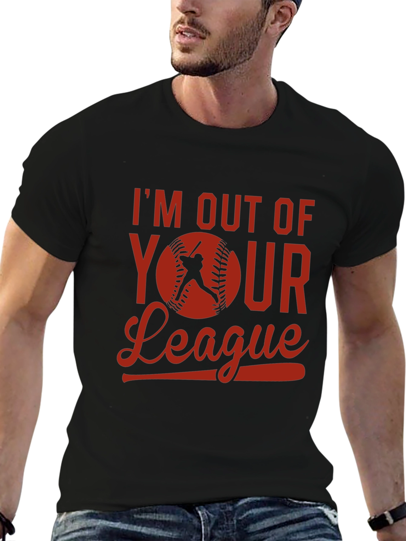 Im Out of Your League Baseball Graphic Tee
