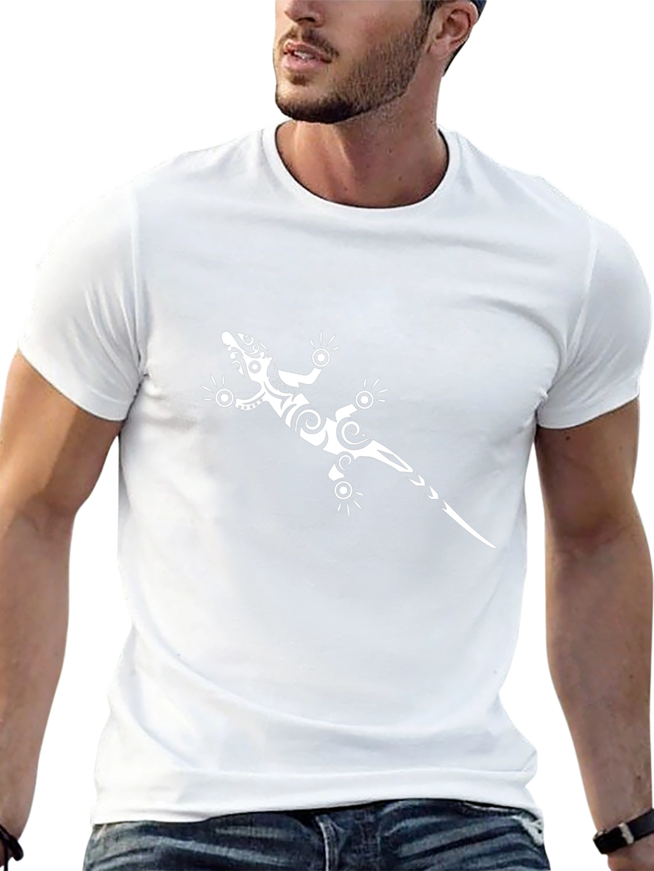 Black T-Shirt with Gecko Graphic Tee