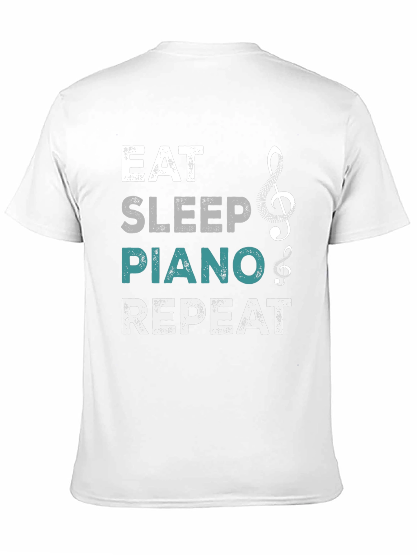 Eat Sleep Piano Repeat Black T-Shirt
