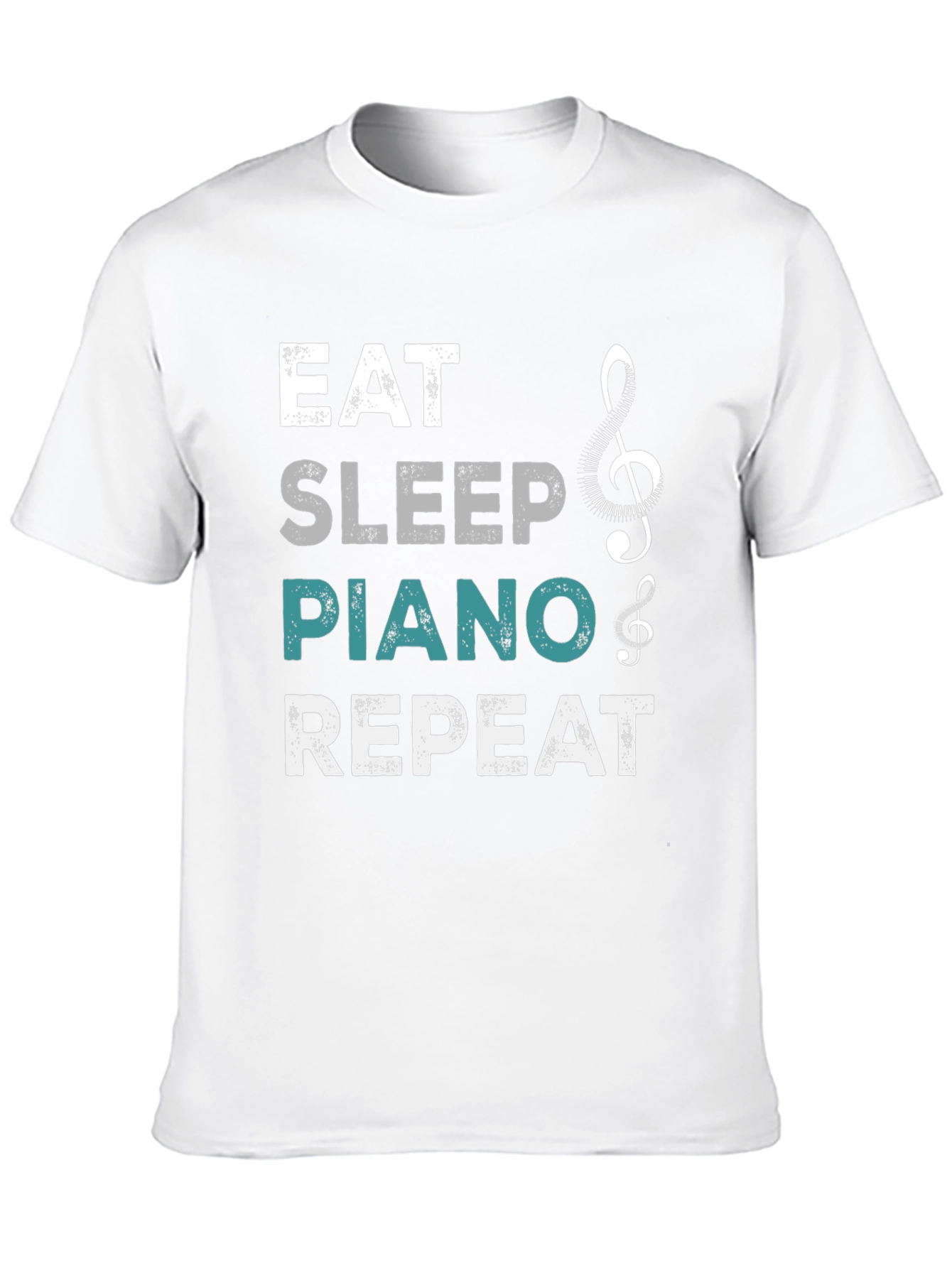 Eat Sleep Piano Repeat Black T-Shirt