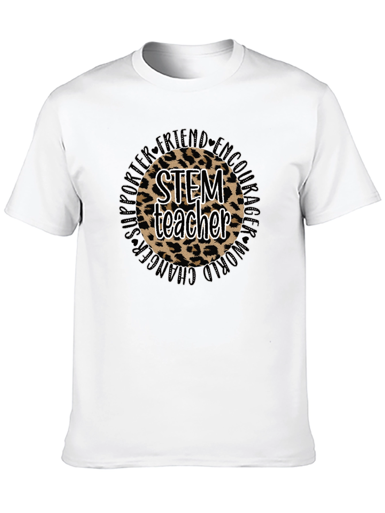 STEM Teacher Leopard Print T-Shirt