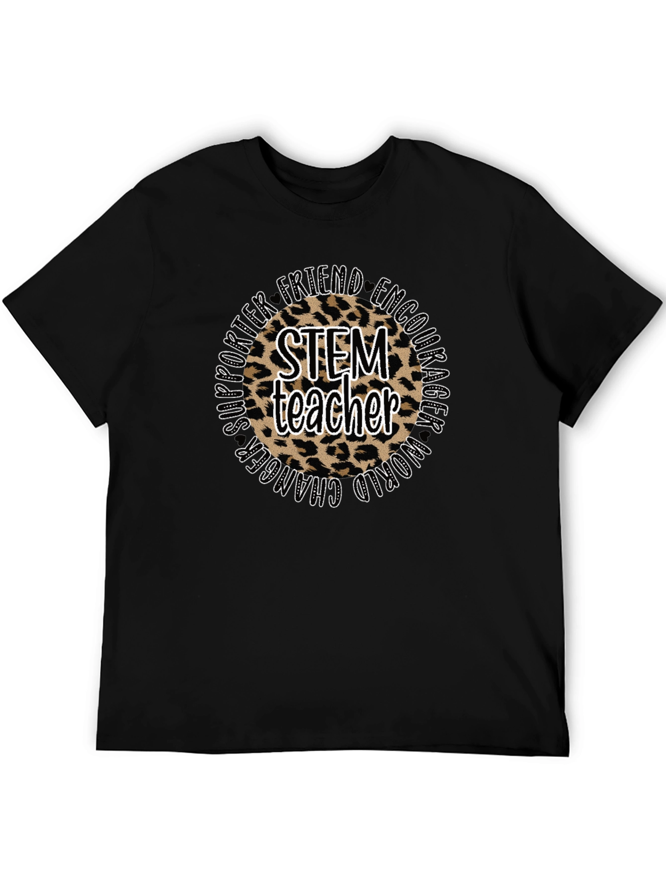 STEM Teacher Leopard Print T-Shirt