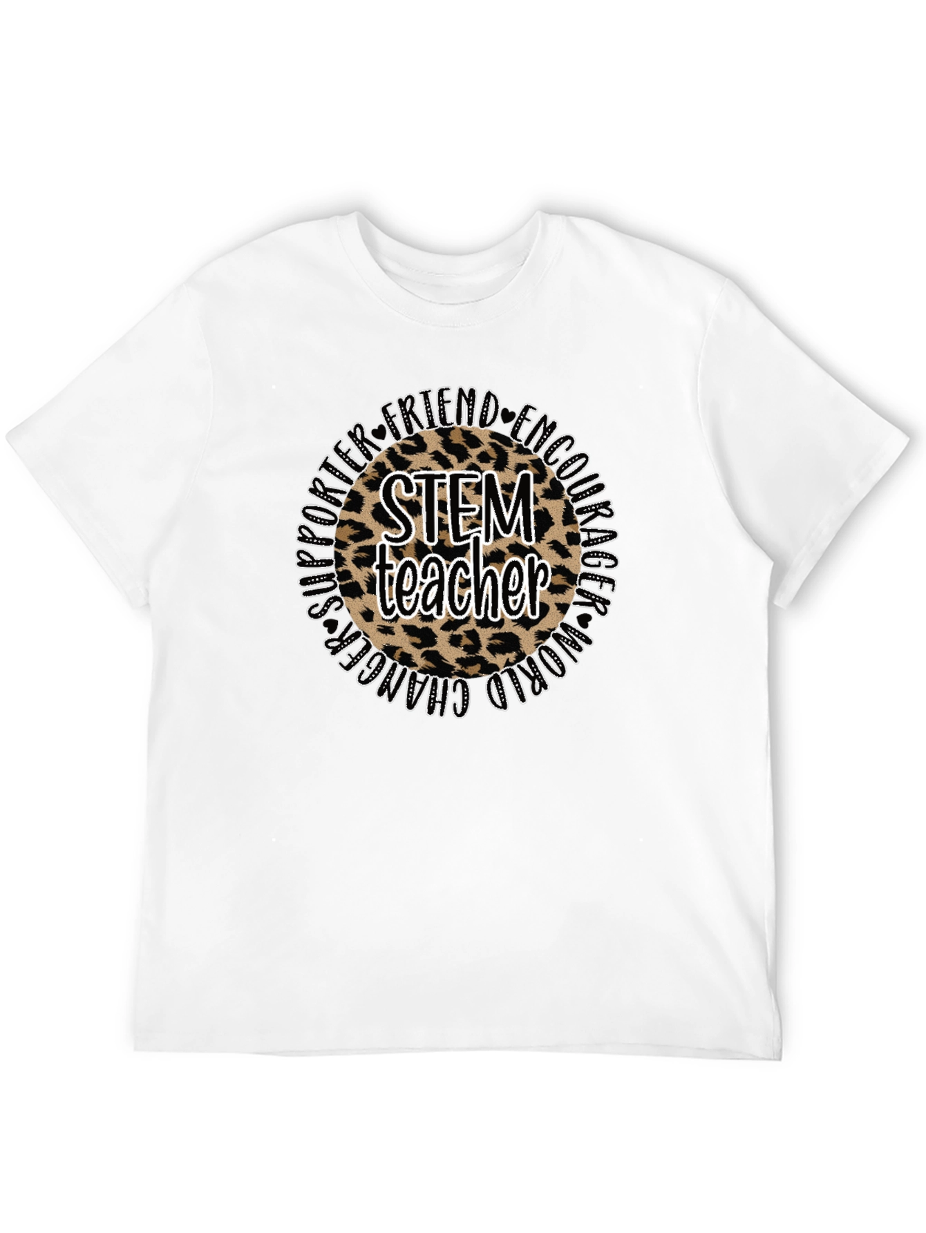 STEM Teacher Leopard Print T-Shirt