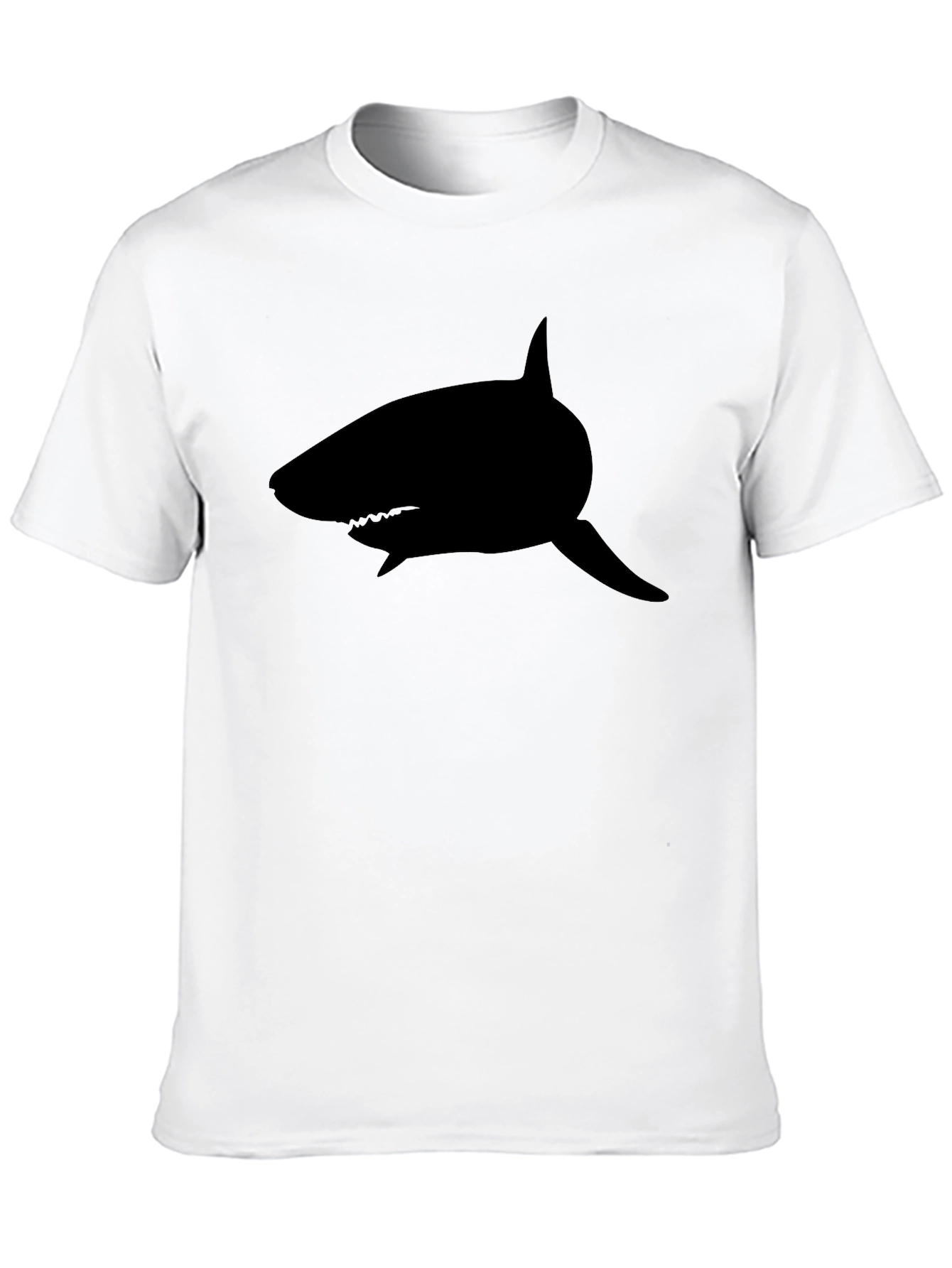 Mens Black Shark Graphic Tee - Classic Fit