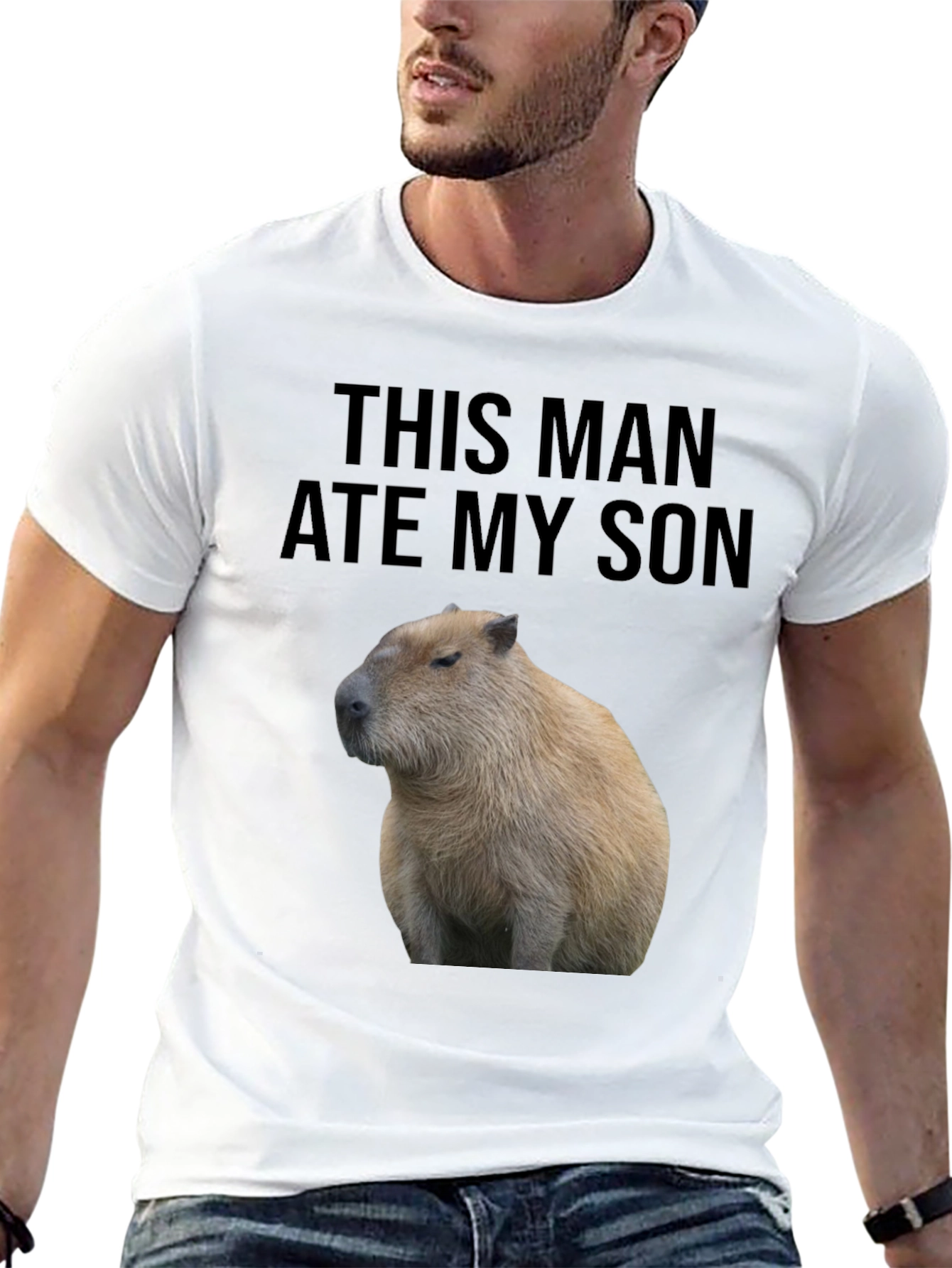 This Man Ate My Son Capybara Graphic Tee