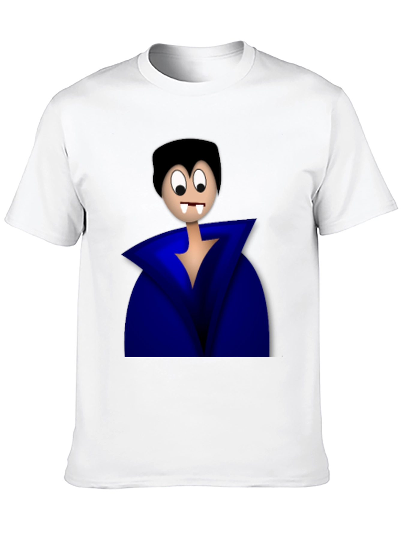 Cartoon Vampire Graphic Tee - Black