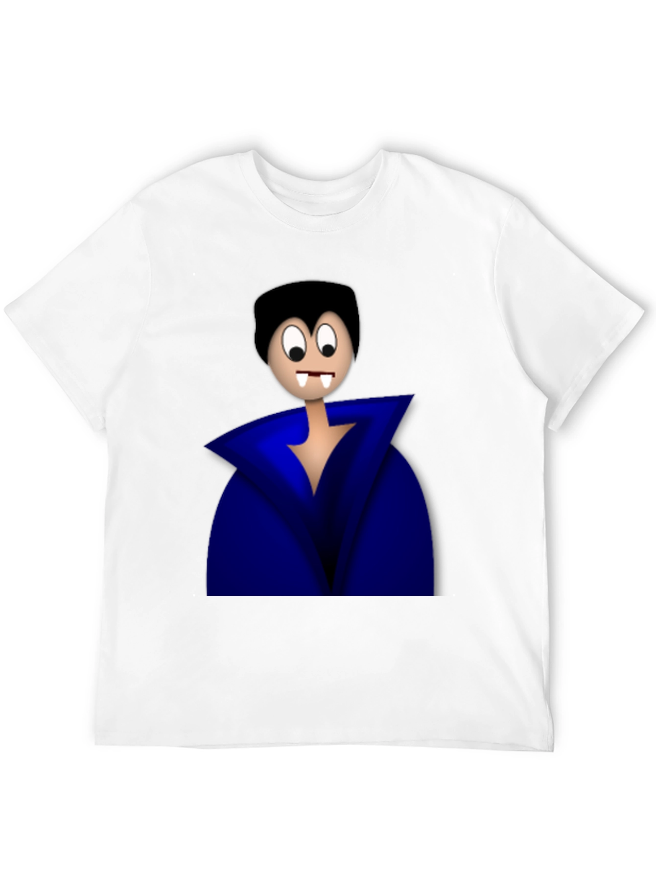 Cartoon Vampire Graphic Tee - Black