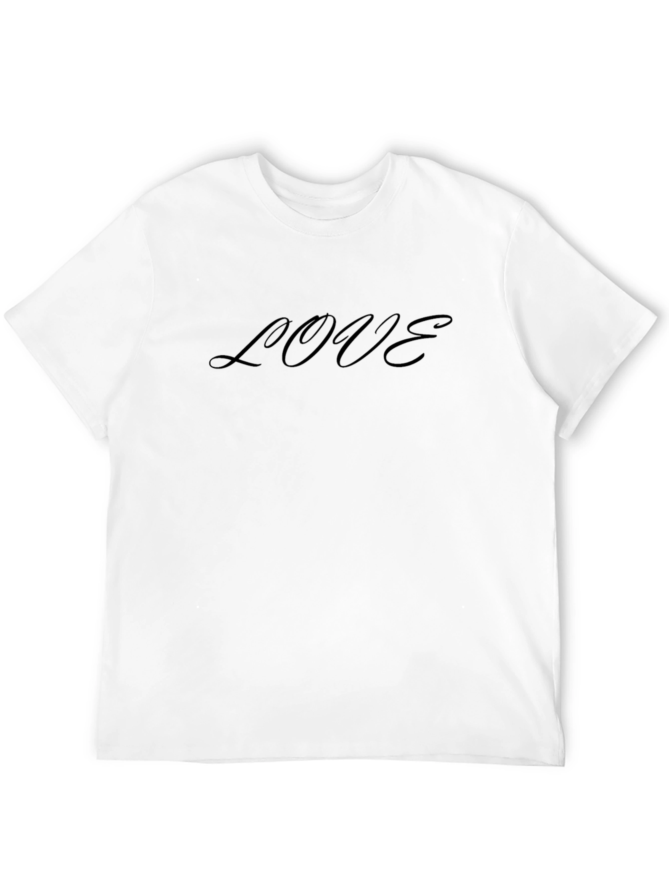 Love Tee - Classic Black Crew Neck Soft Cotton