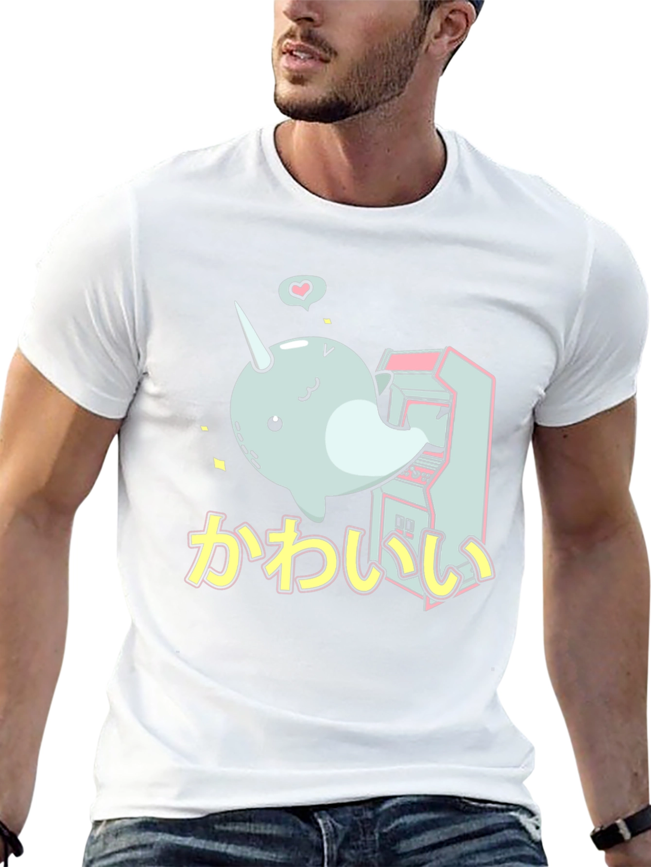 Cute Narwhal Arcade Game T-Shirt