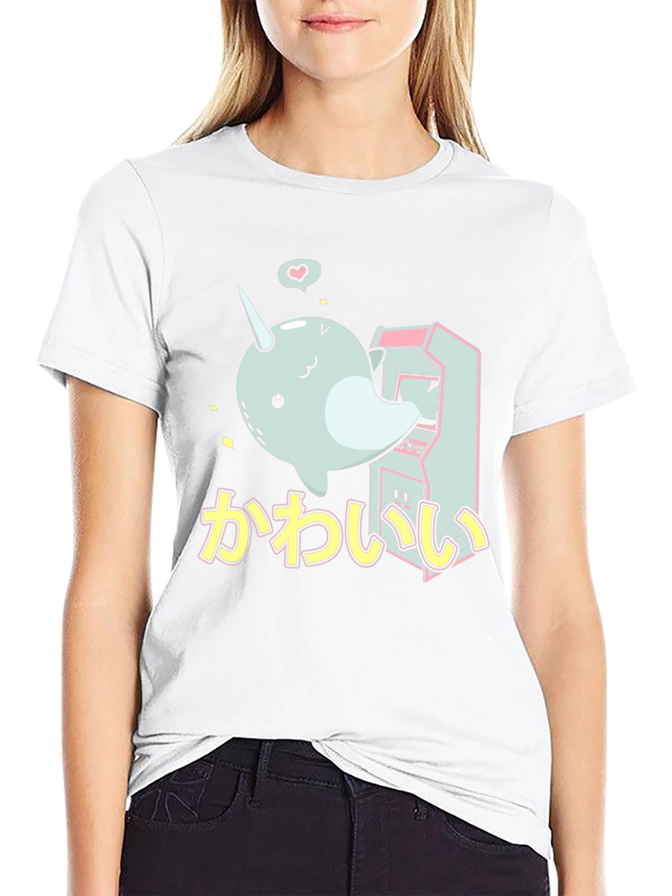 Cute Narwhal Arcade Game T-Shirt
