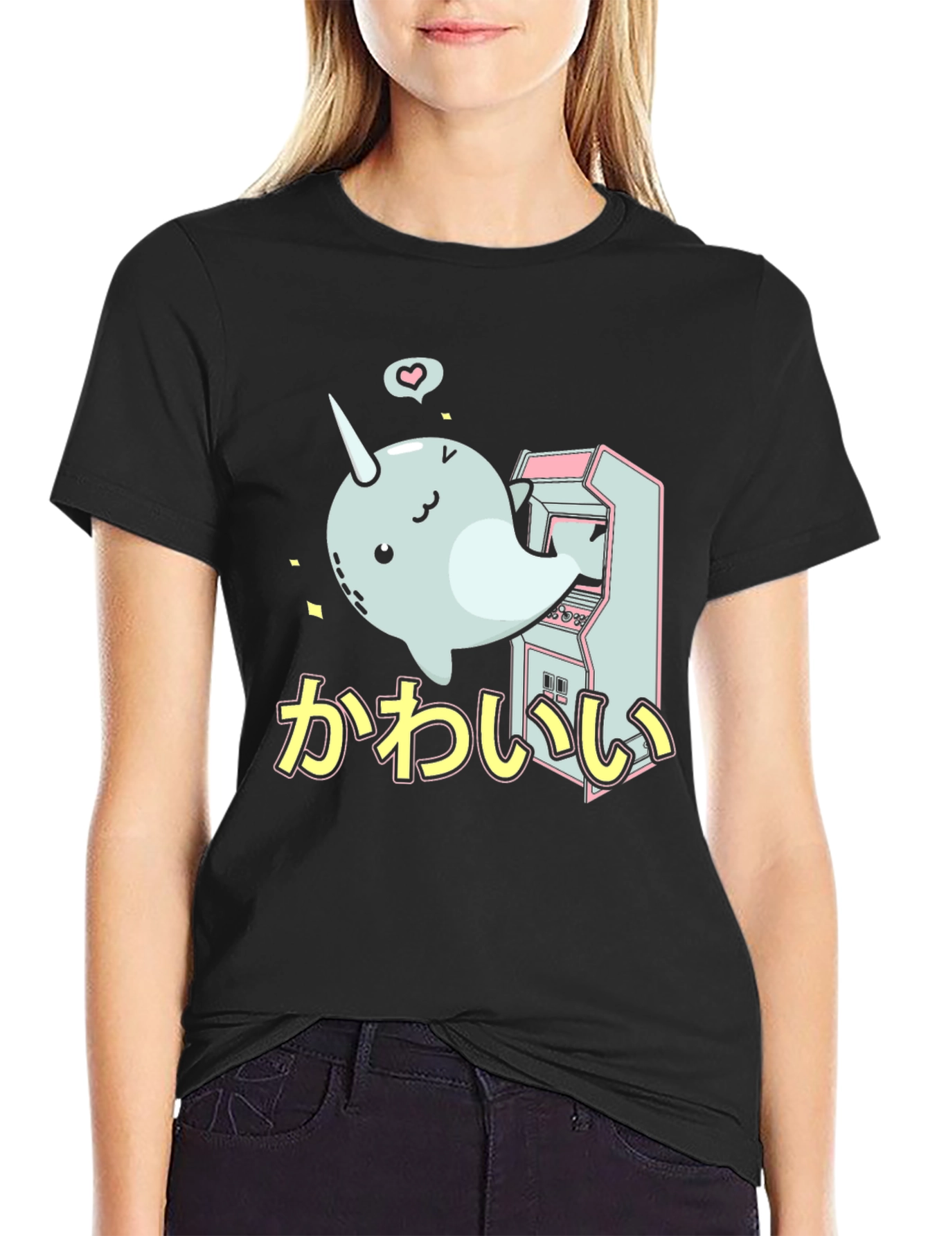 Cute Narwhal Arcade Game T-Shirt