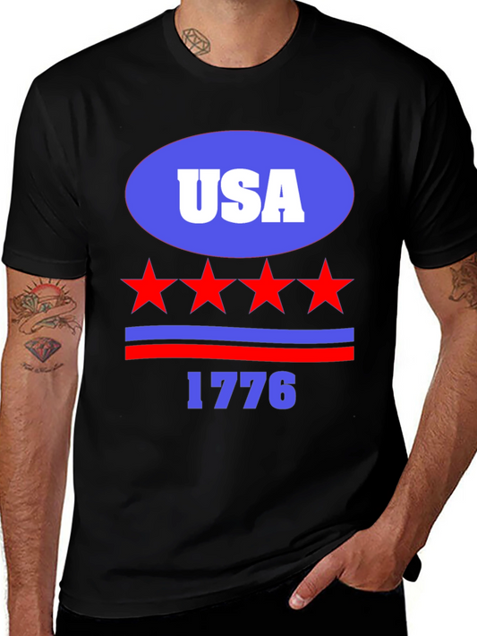 USA 1776 Patriotic T-Shirt - Stars and Stripes