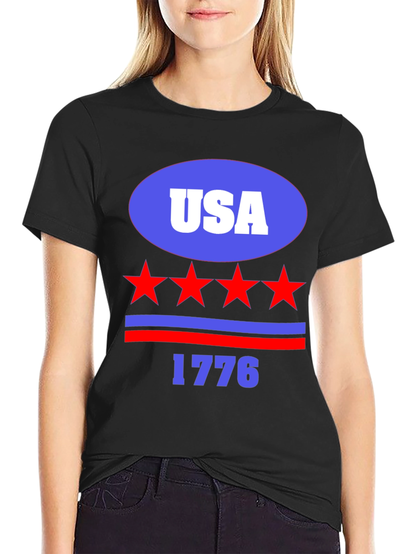 USA 1776 Patriotic T-Shirt - Stars and Stripes
