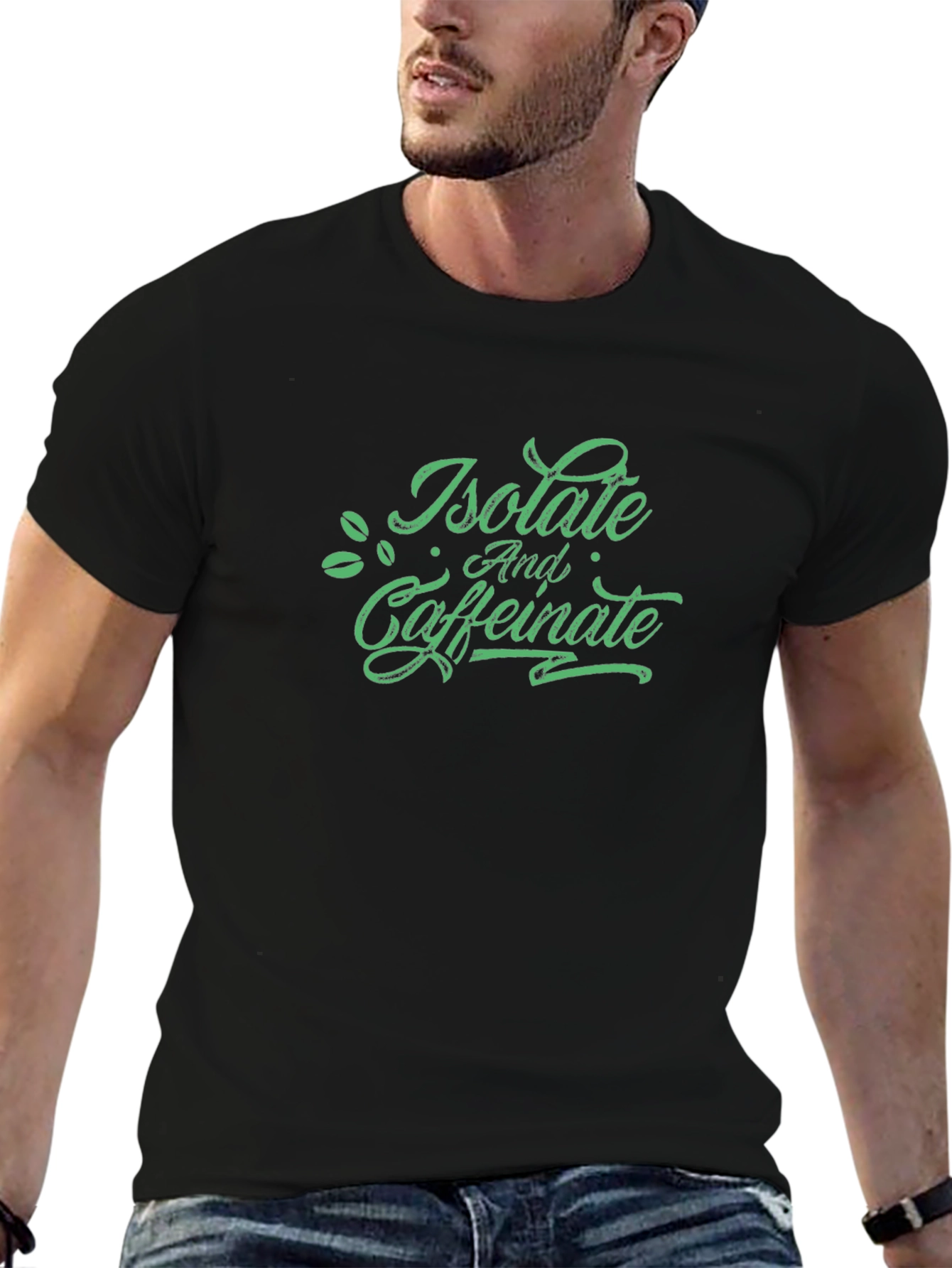 Isolate and Caffeinate Graphic T-Shirt - Black