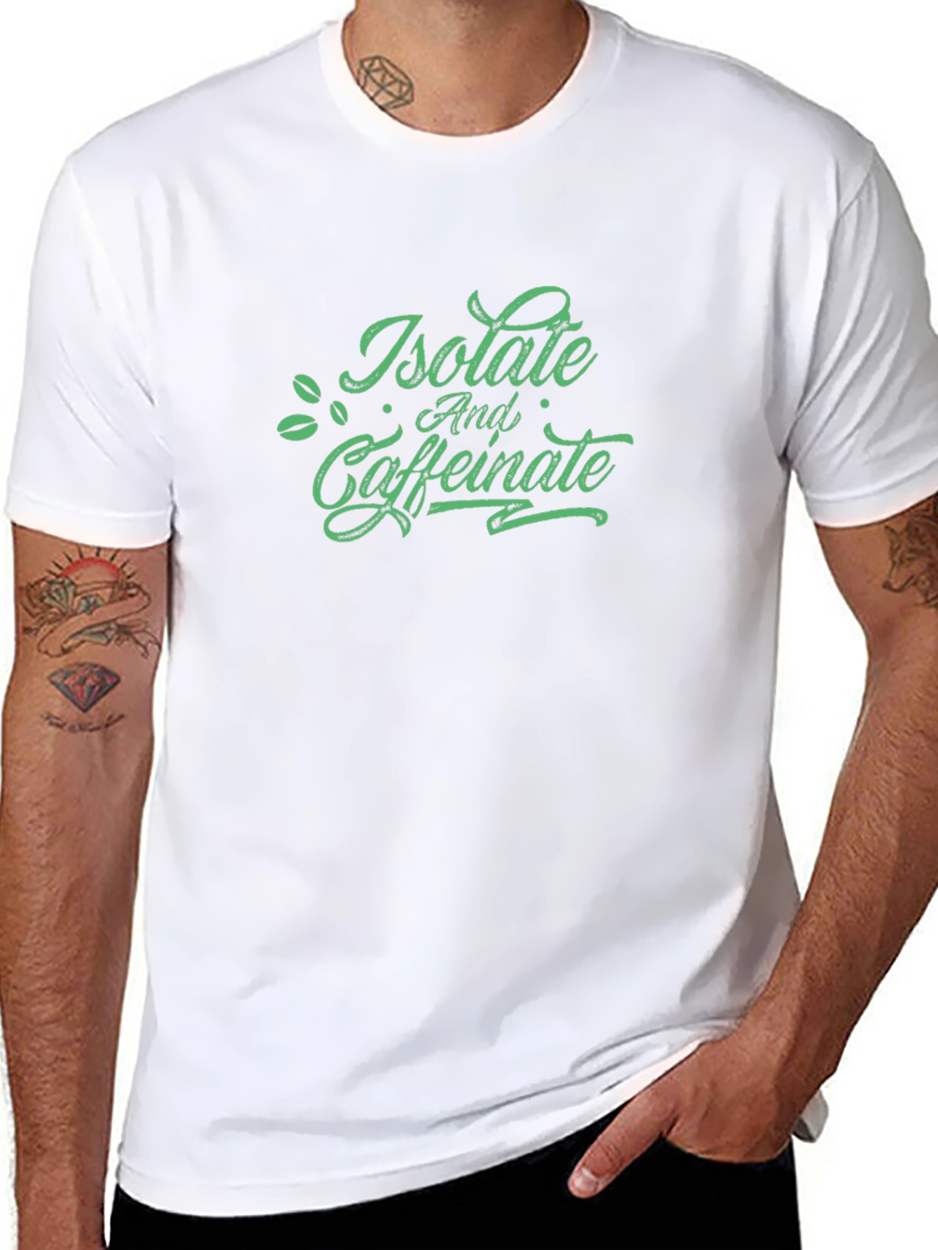 Isolate and Caffeinate Graphic T-Shirt - Black