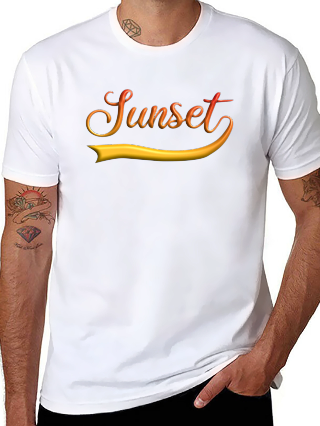 Sunset Graphic Black T-Shirt