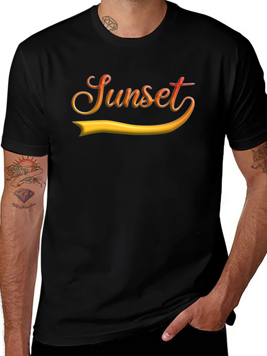 Sunset Graphic Black T-Shirt