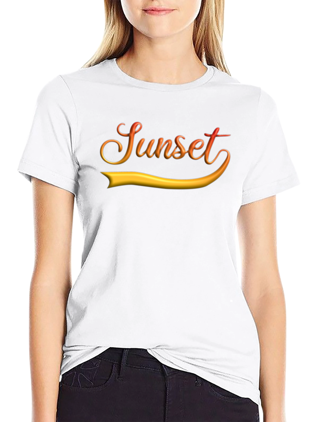 Sunset Graphic Black T-Shirt