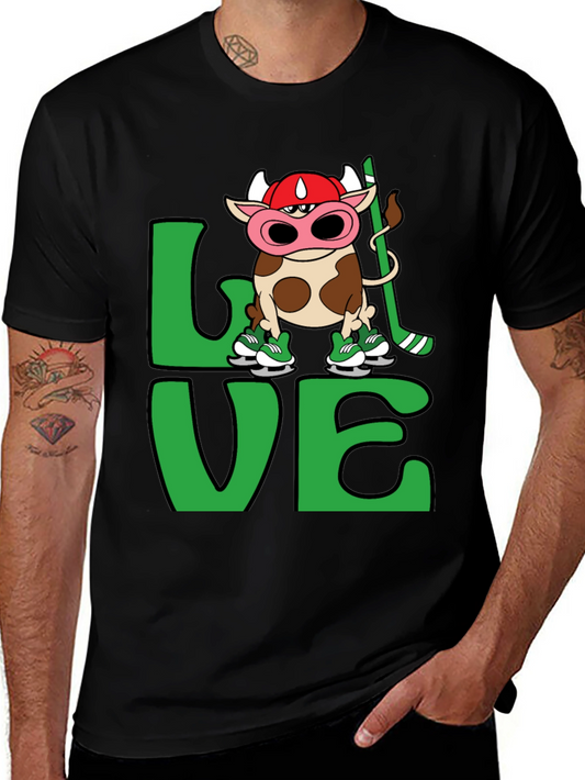 Cow Hockey T-Shirt - Love Hockey Design