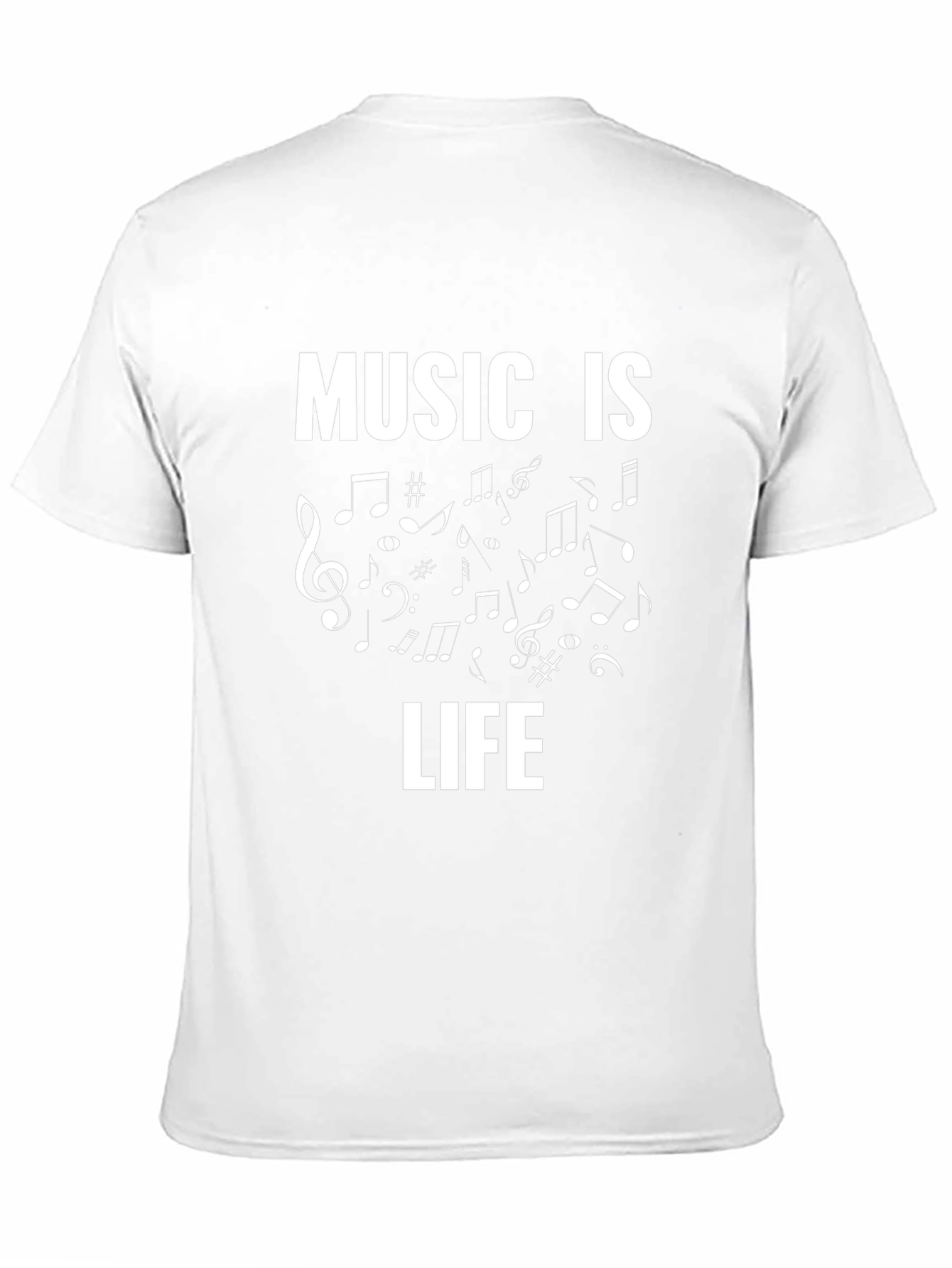 Music is Life Black Graphic Tee
