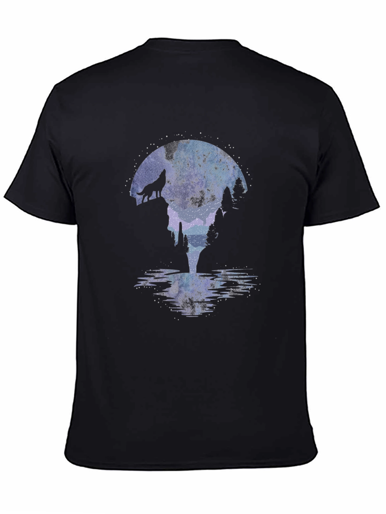 Wolf Howling at Moon T-Shirt - Nature Graphic Tee