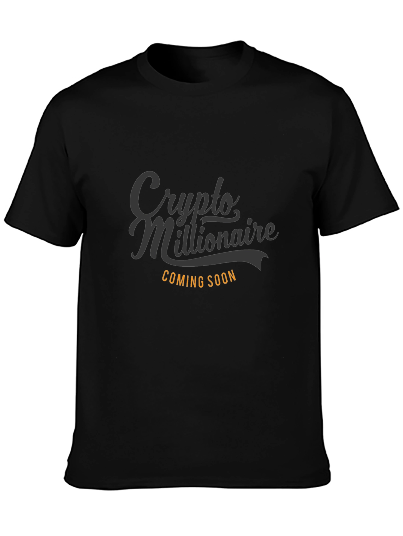 Crypto Millionaire Coming Soon Black T-Shirt