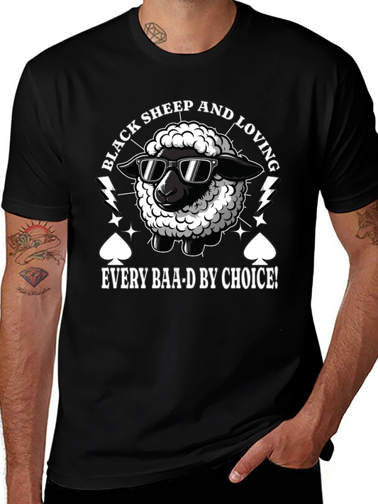 Black Sheep Loving Funny Graphic T-Shirt