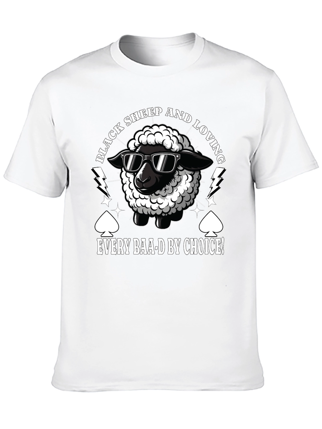Black Sheep Loving Funny Graphic T-Shirt