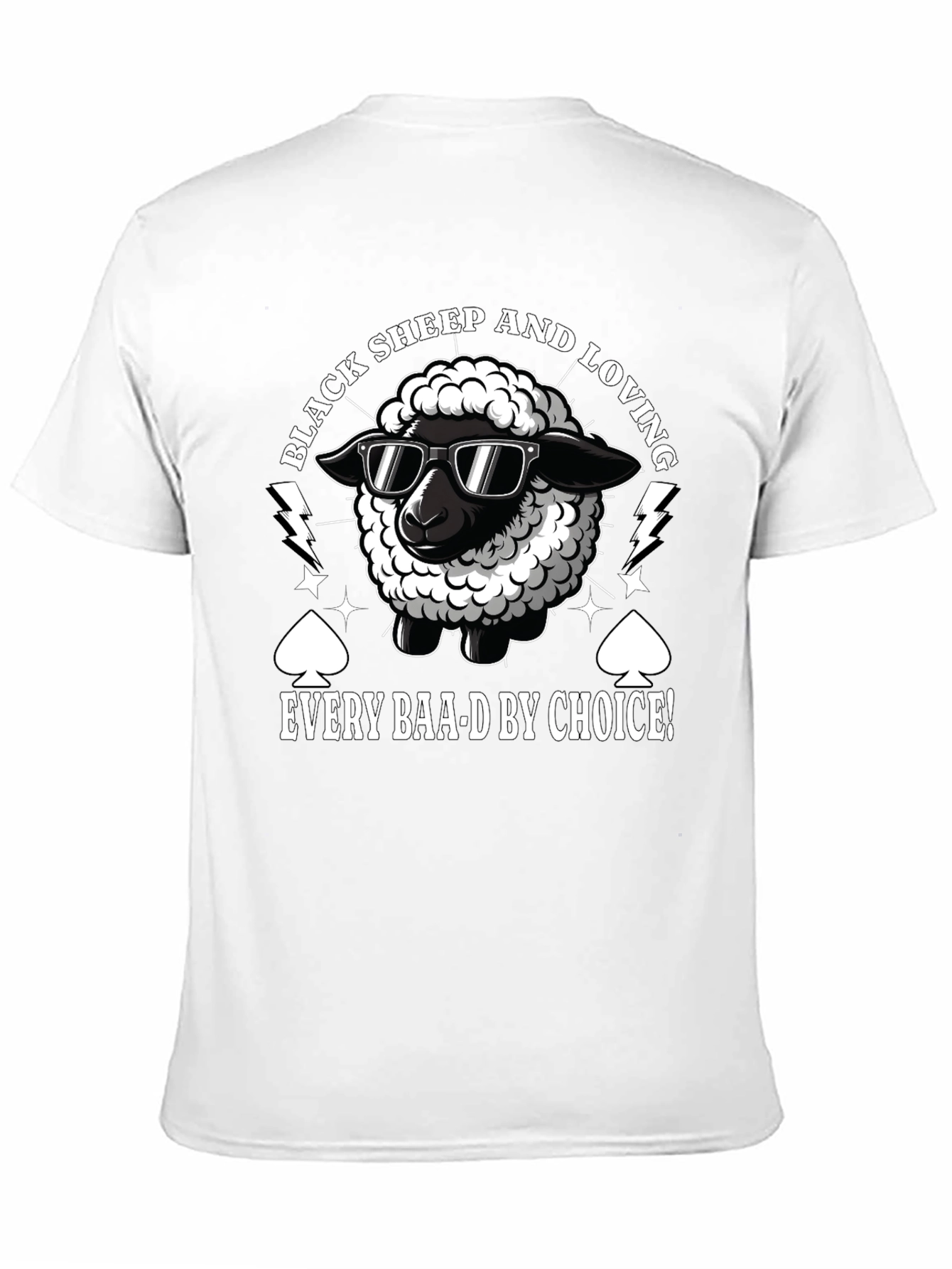 Black Sheep Loving Funny Graphic T-Shirt
