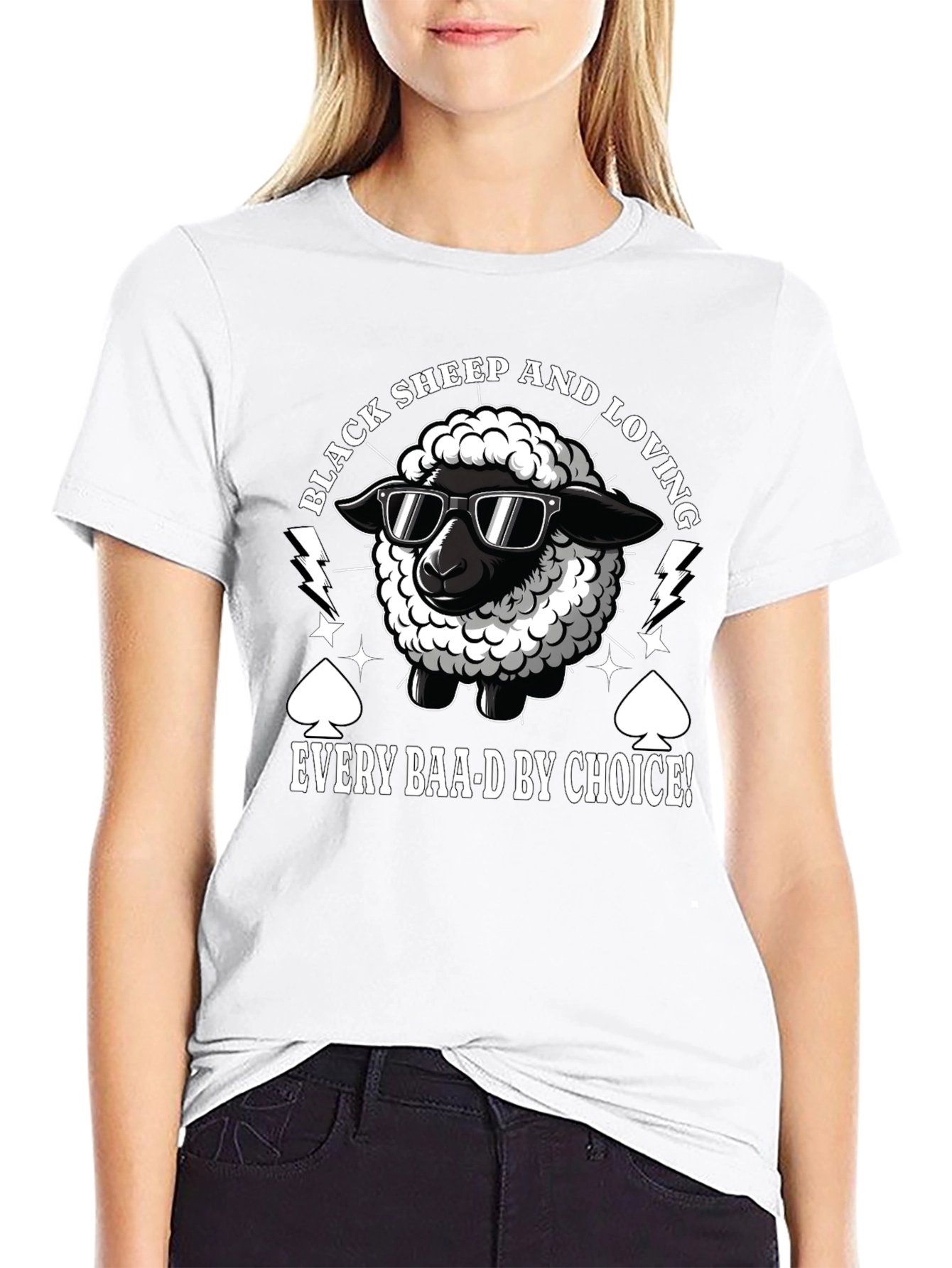 Black Sheep Loving Funny Graphic T-Shirt