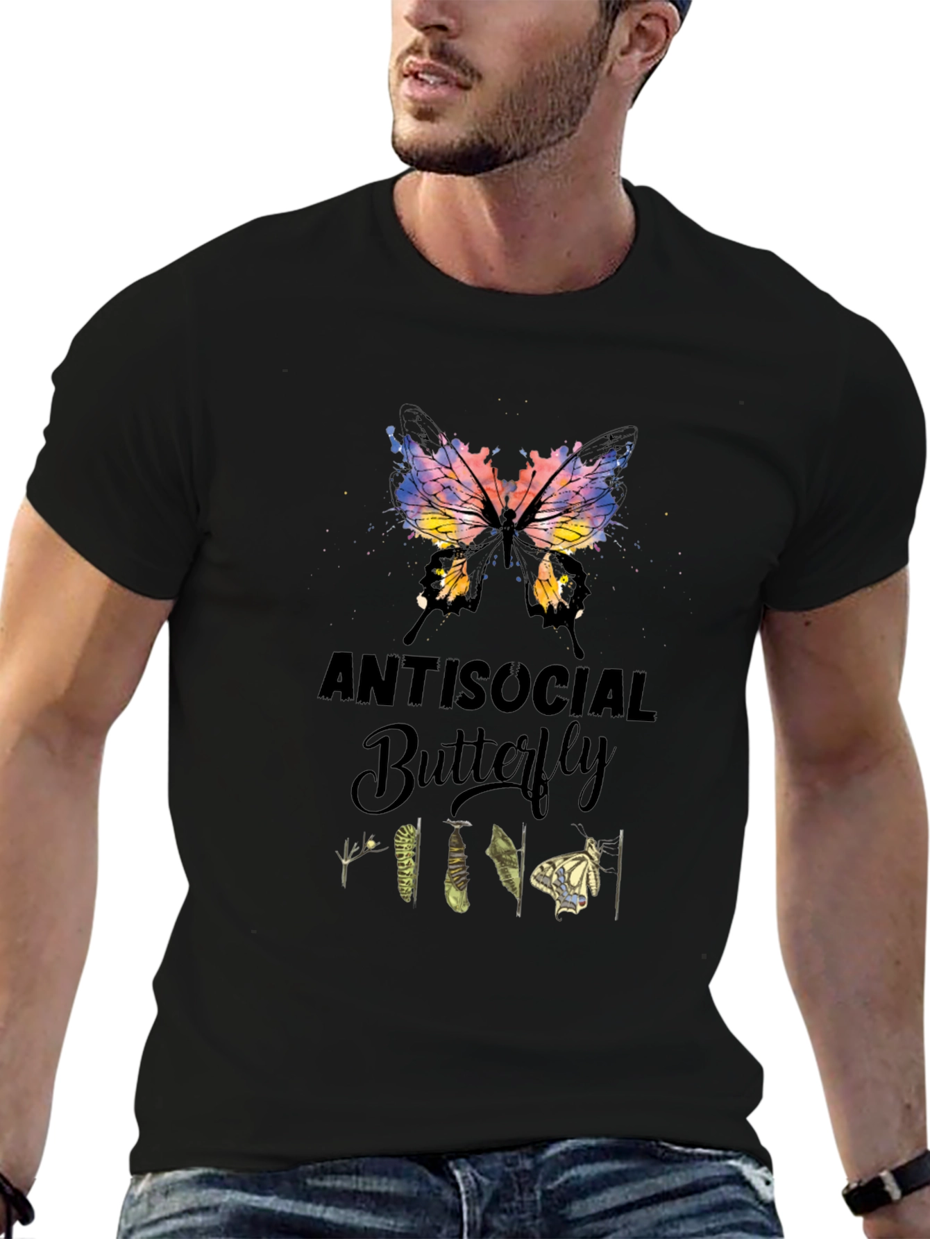 Antisocial Butterfly Graphic Tee - Unique Design!
