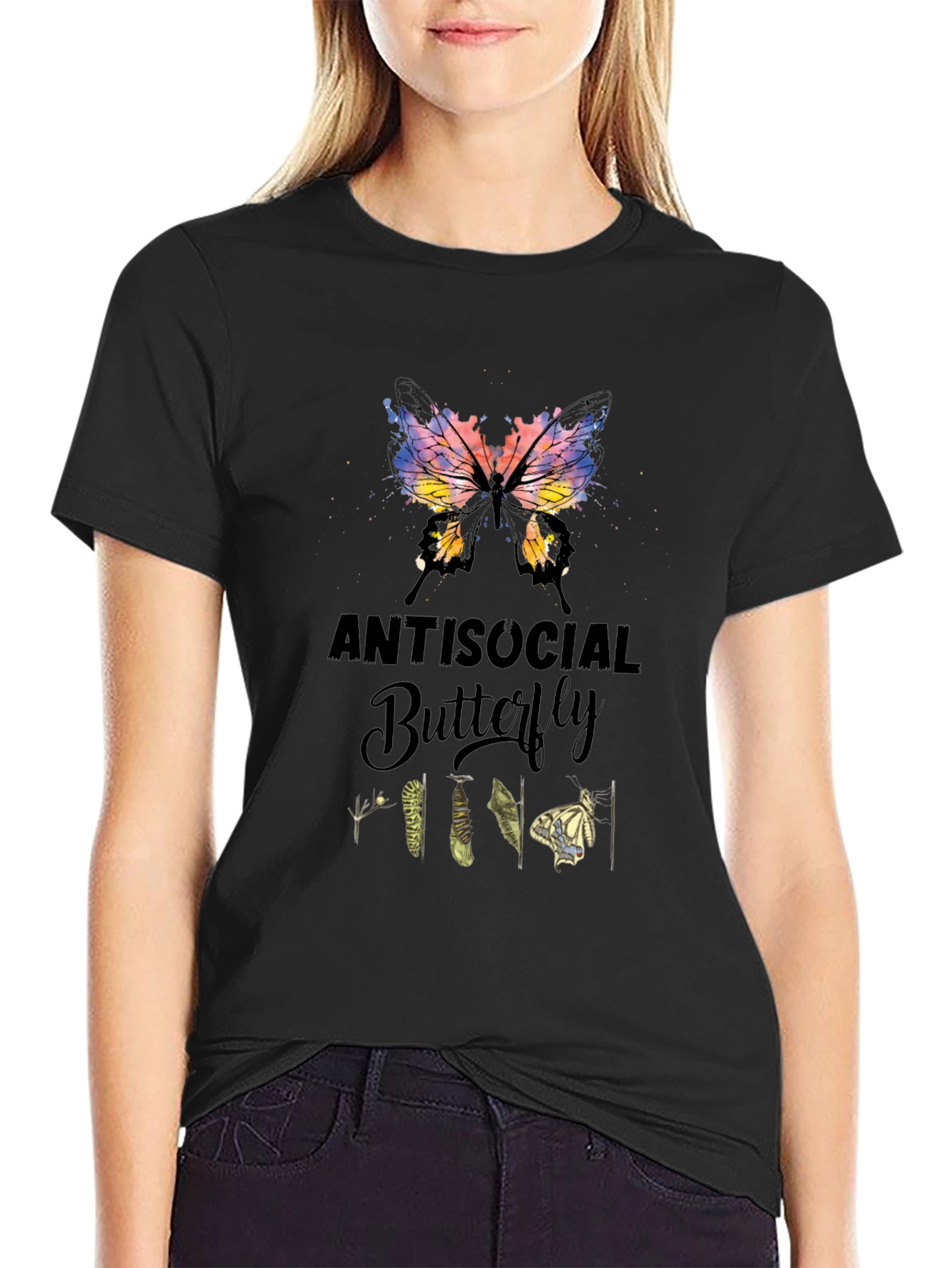 Antisocial Butterfly Graphic Tee - Unique Design!