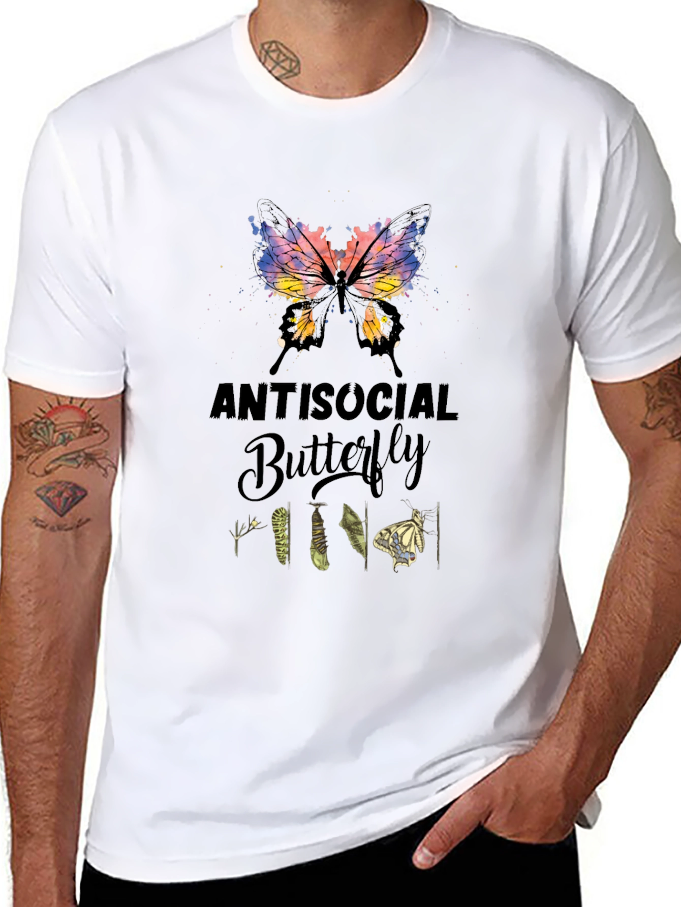 Antisocial Butterfly Graphic Tee - Unique Design!