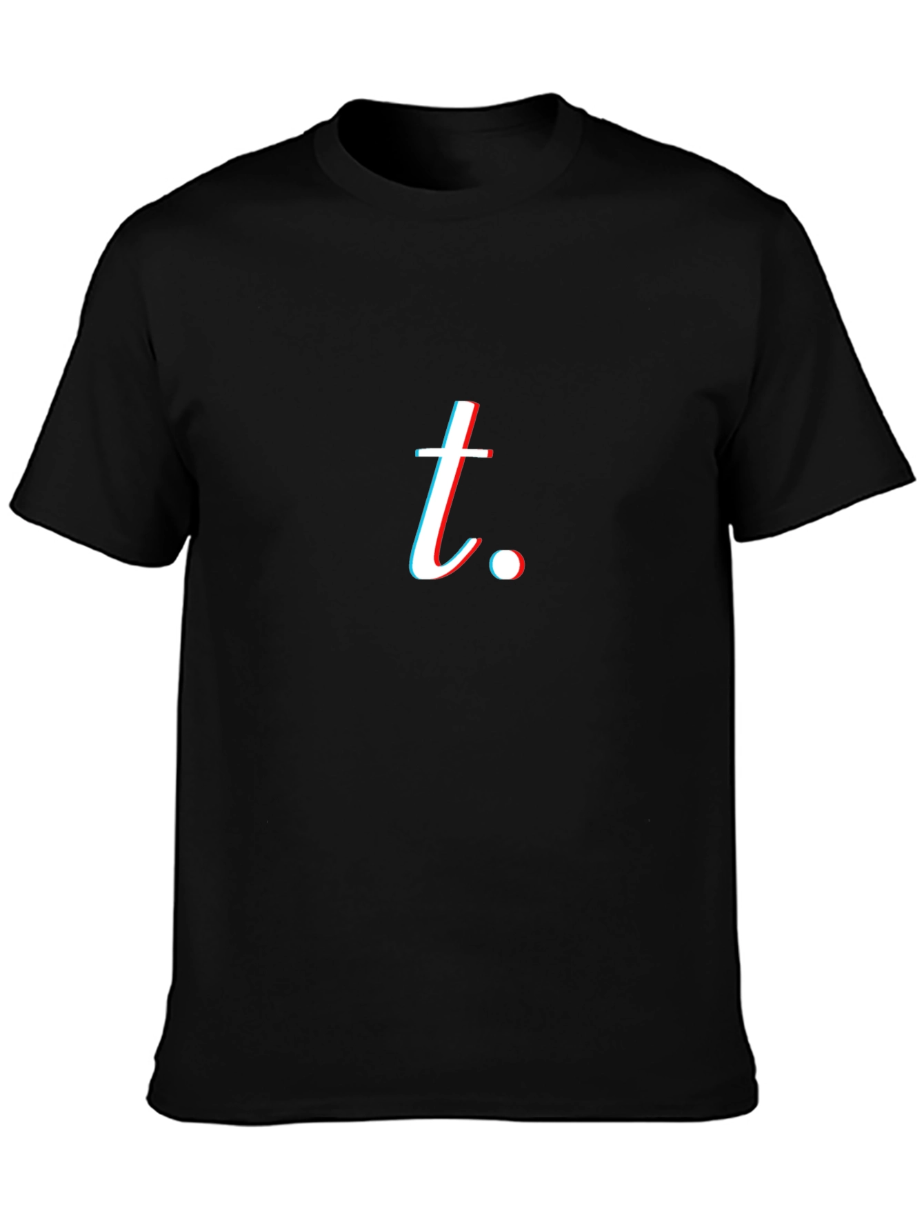 Minimalist t. Glitch Style Black T-Shirt