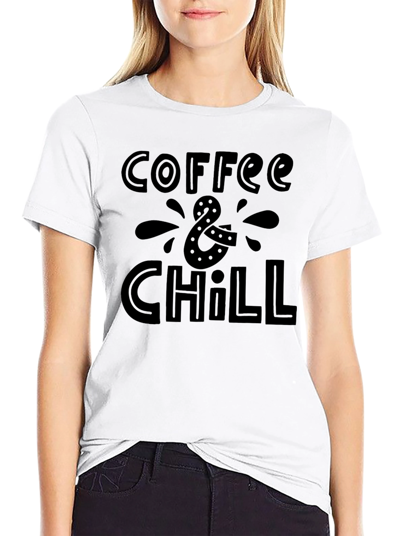 Coffee & Chill Black Graphic Tee