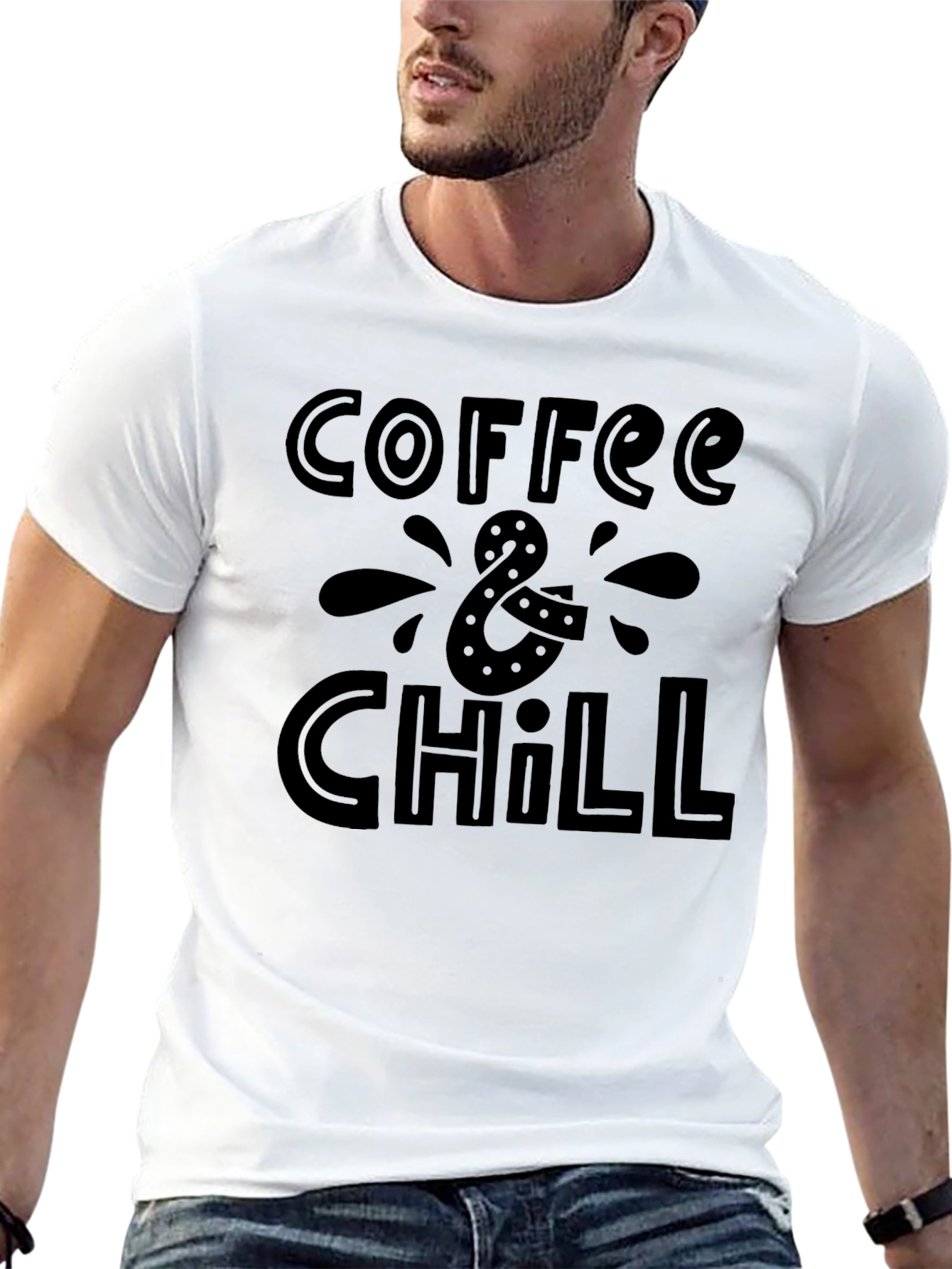 Coffee & Chill Black Graphic Tee