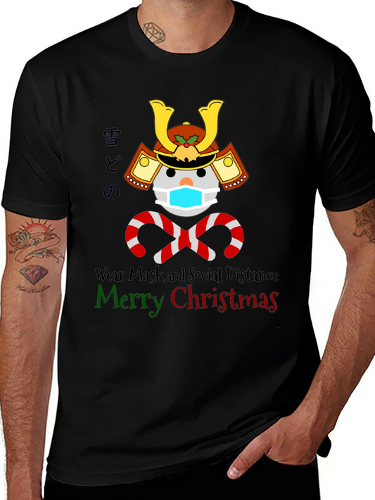 Festive Samurai Snowman T-Shirt