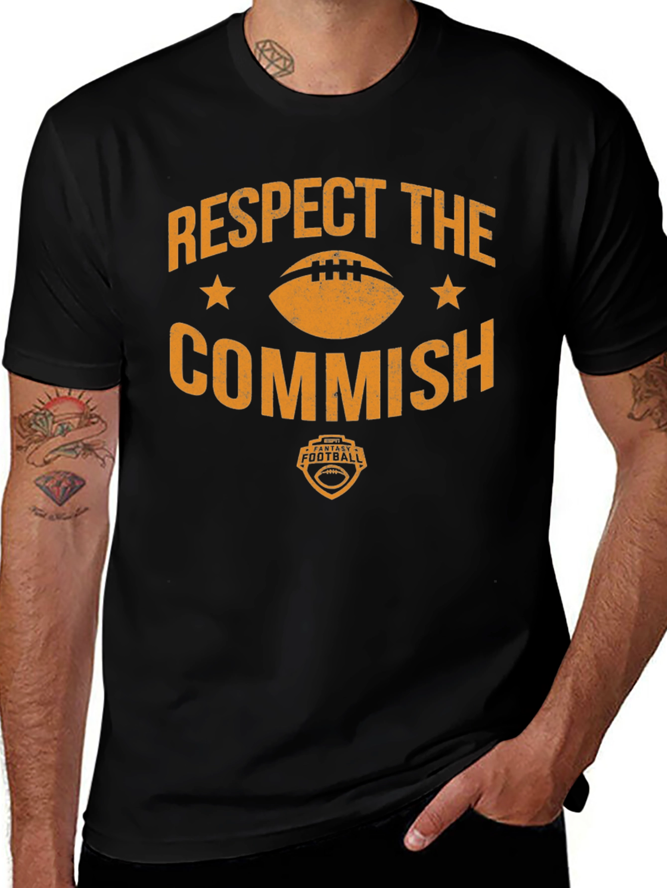 Respect the Commish Fantasy Football T-Shirt