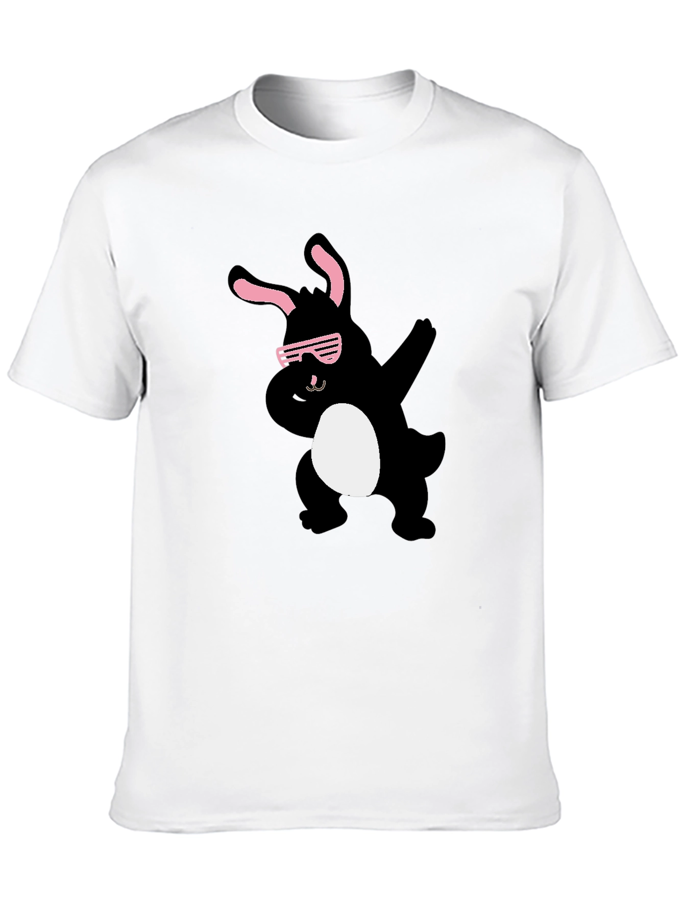 Cool Bunny Dab T-Shirt - Black Cotton Tee