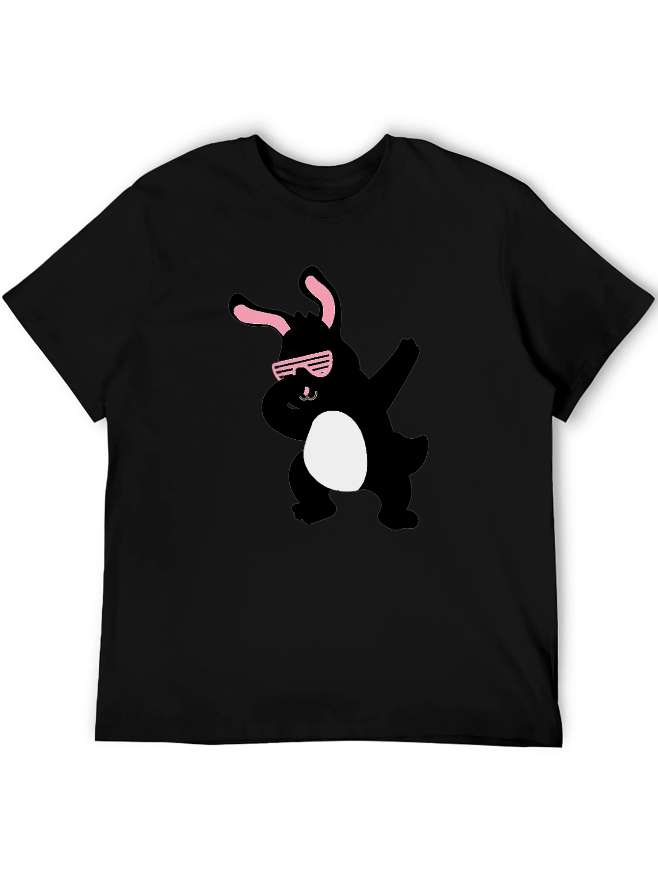 Cool Bunny Dab T-Shirt - Black Cotton Tee