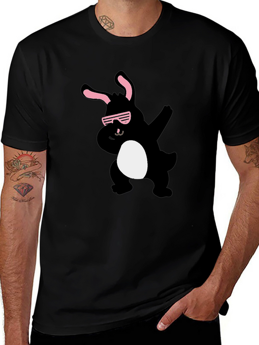 Cool Bunny Dab T-Shirt - Black Cotton Tee