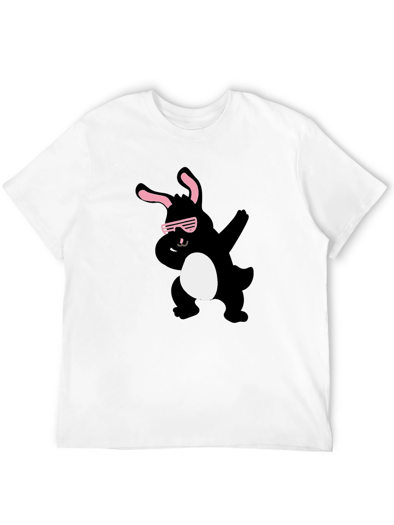 Cool Bunny Dab T-Shirt - Black Cotton Tee