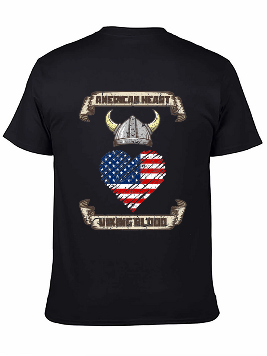 American Heart Viking Blood Graphic T-Shirt