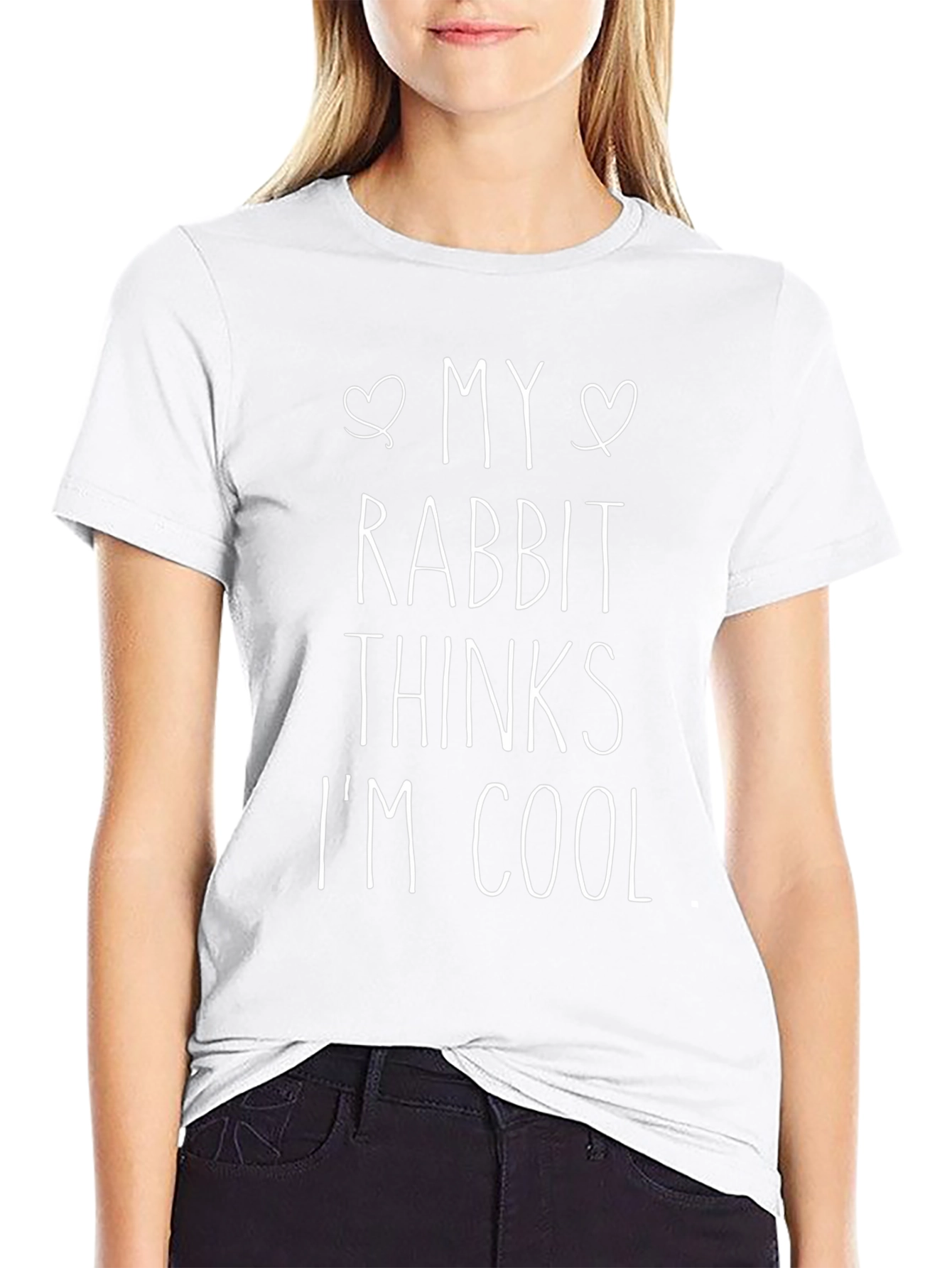 My Rabbit Thinks Im Cool - Novelty T-Shirt