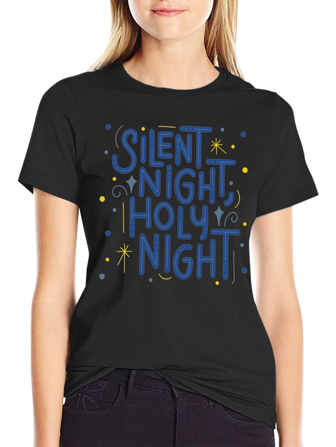 Silent Night Holiday Graphic Tee
